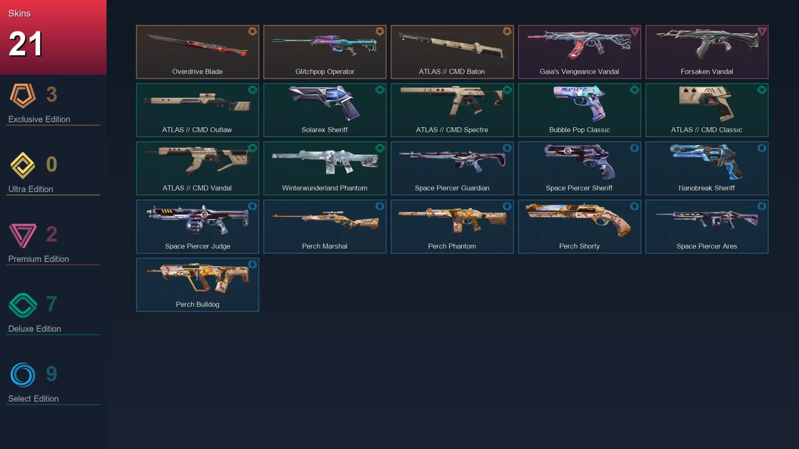 AP | Lv111 | Unranked | 21 Skin | 28 Agent | 42 Buddy