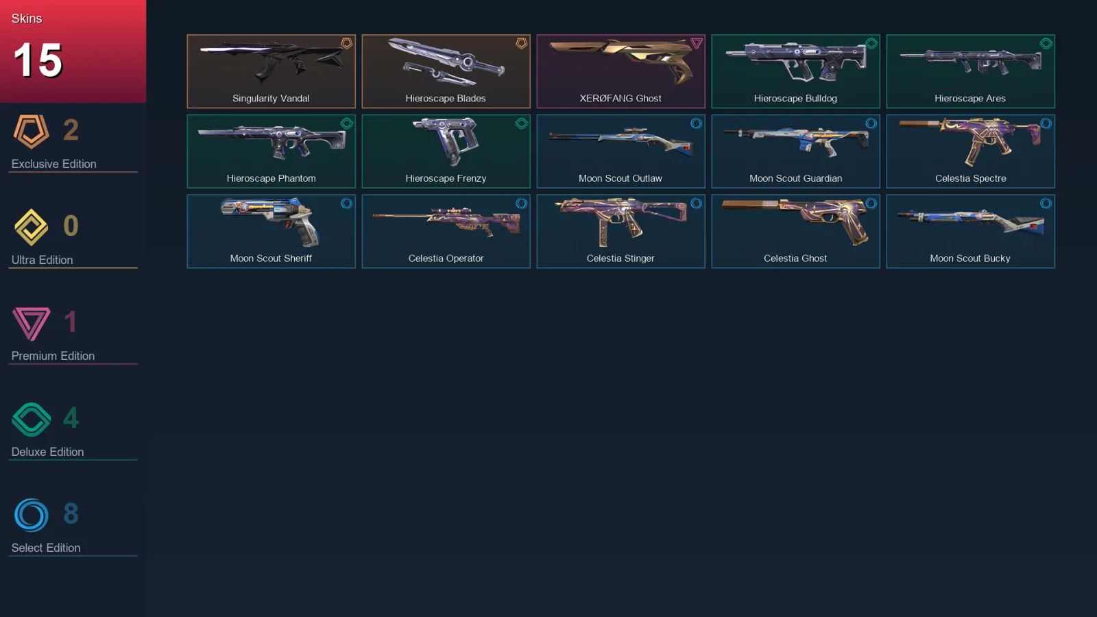 EU | Lv51 | Unranked | 15 Skin | 16 Agent | 23 Buddy