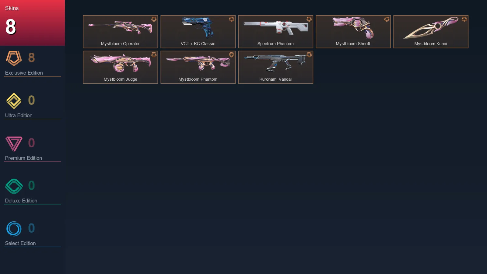 EU | Lv59 | Unranked | 8 Skin | 23 Agent | 29 Buddy