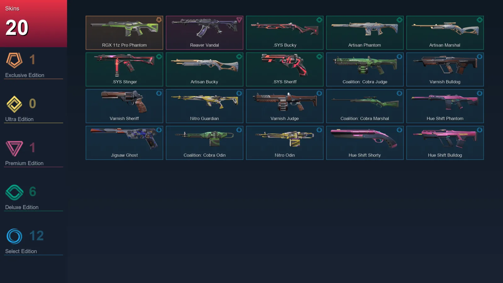 NA | RGX 11z Pro Phantom | Reaver Vandal | .SYS Bucky | Artisan Phantom | 20 Skin | 17 Agent | 32 Buddy | Lv52