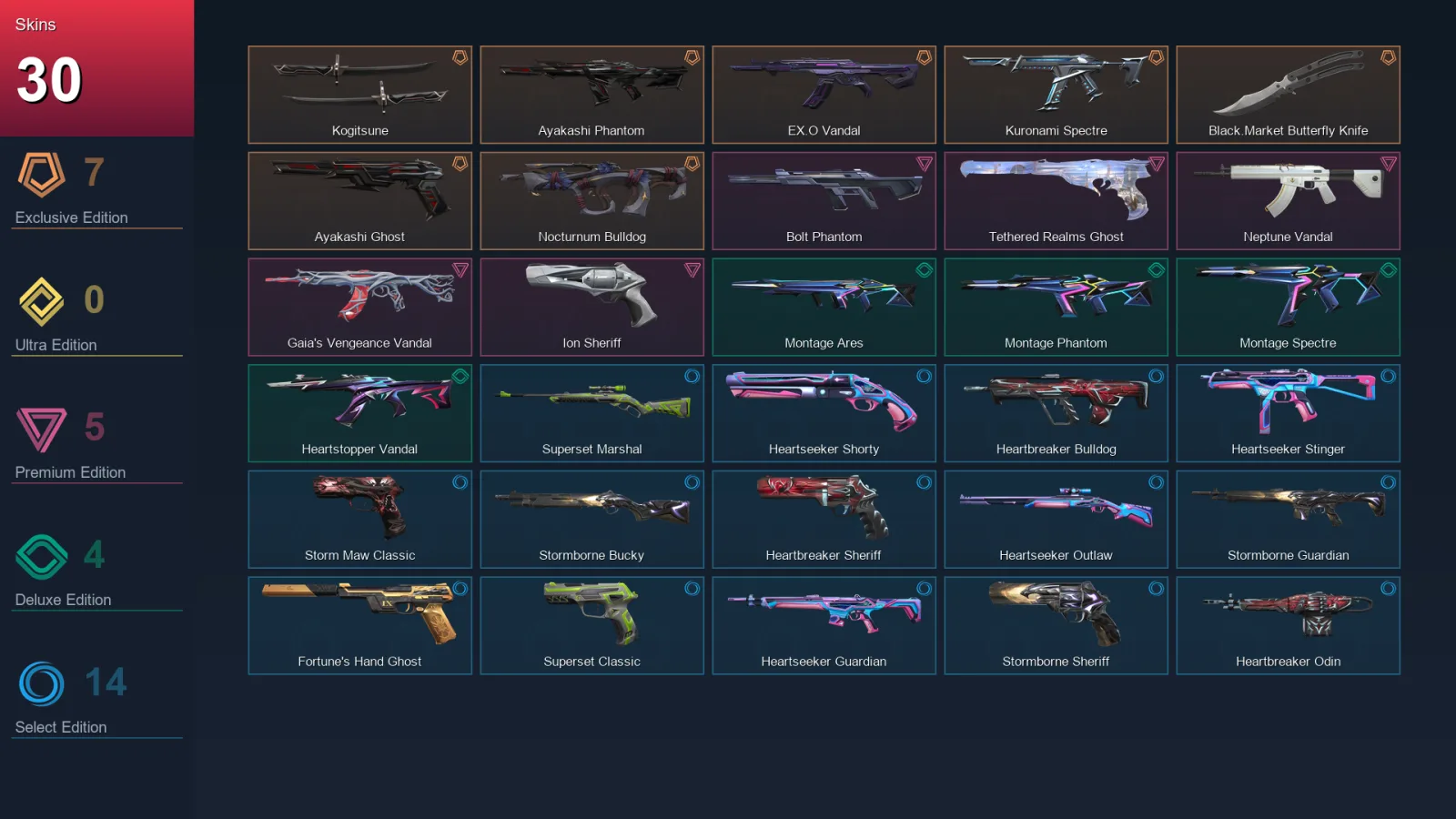 NA | Lv28 | Unranked | 30 Skin | 12 Agent | 15 Buddy — Valorant account