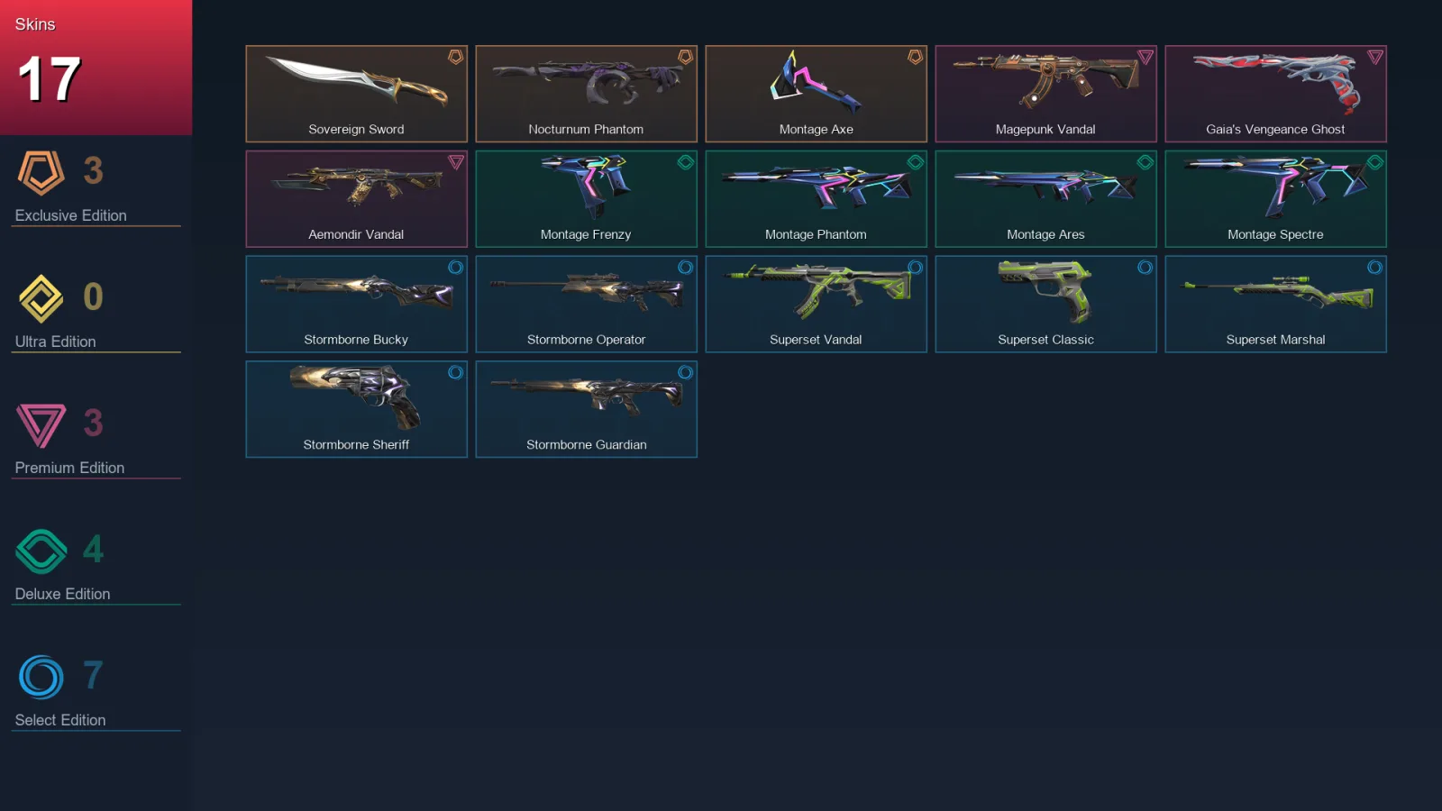 EU | Lv44 | Gold I | 17 Skin | 12 Agent | 17 Buddy