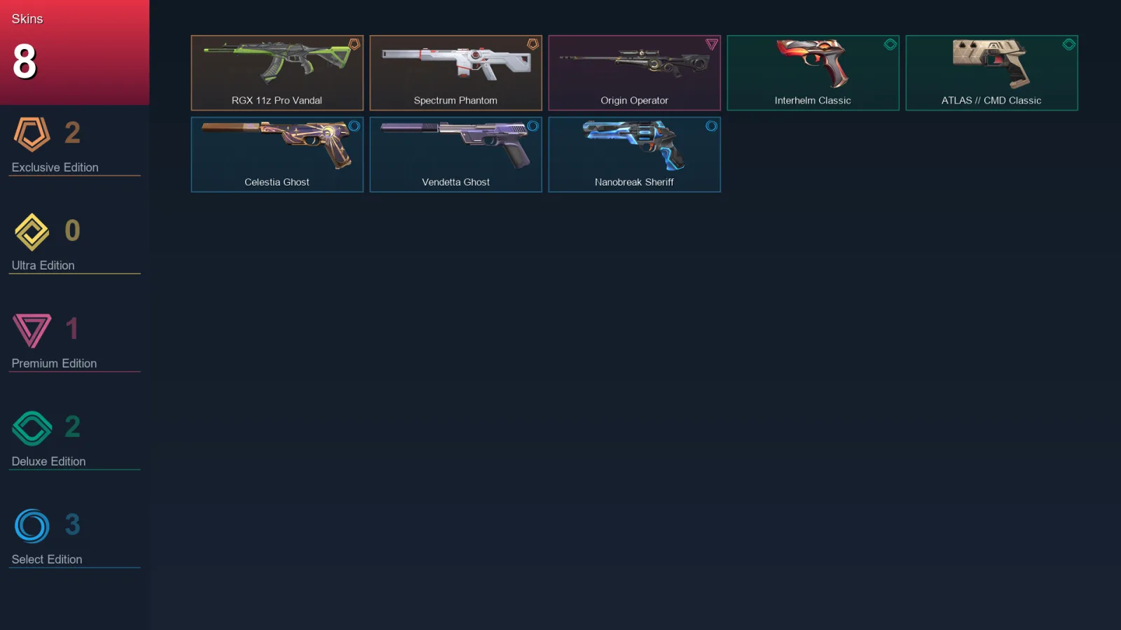 EU | Lv145 | Unranked | 8 Skin | 28 Agent | 59 Buddy
