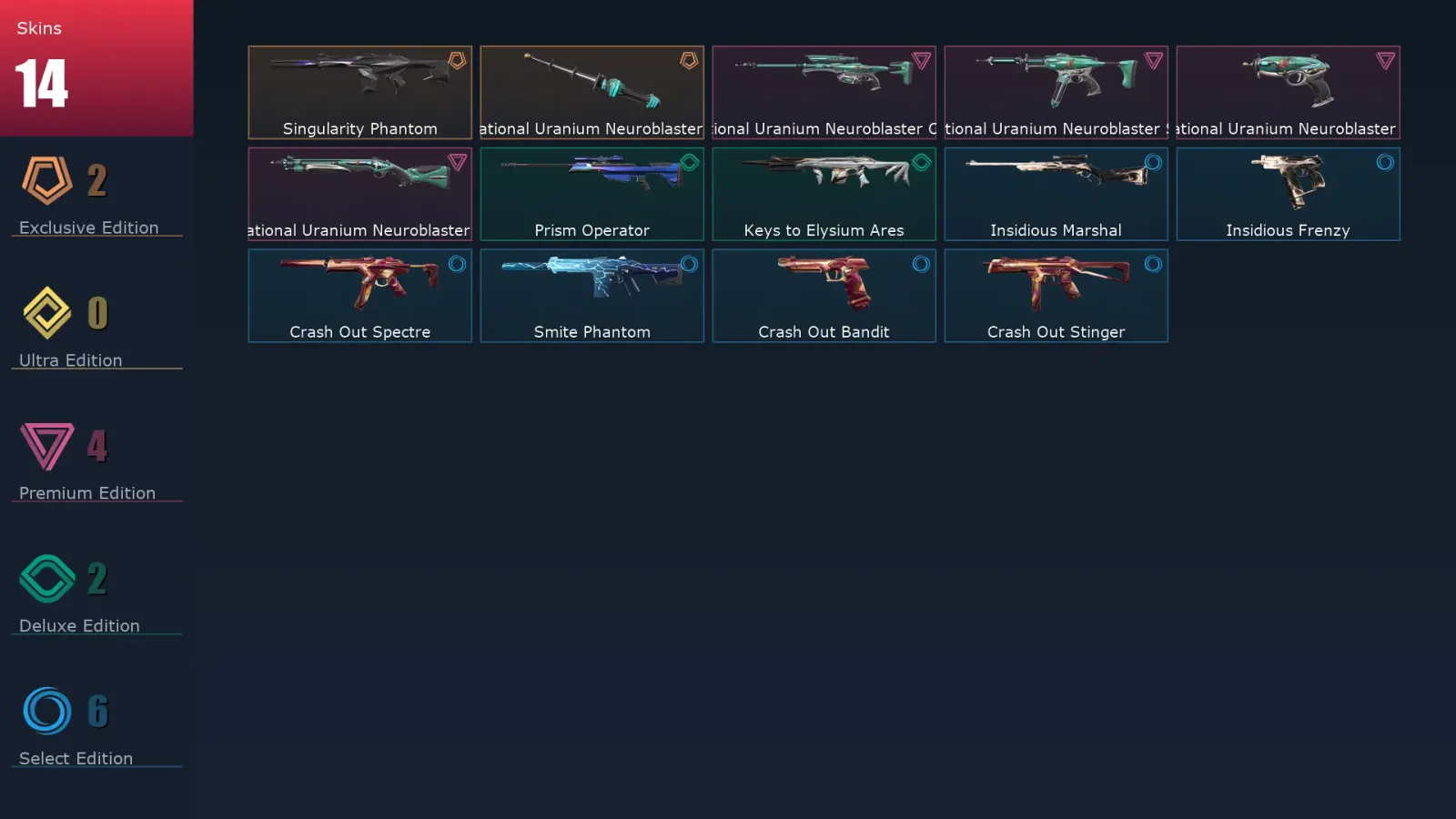 [Valorant] | EU | Level 8 | 7 Agents | 14 Skins — Valorant account