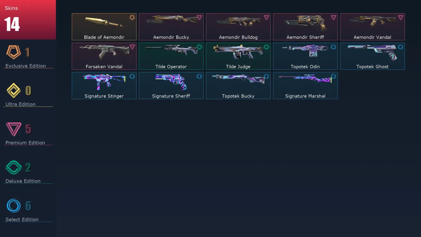 [Valorant] | EU | Level 75 | 26 Agents | 14 Skins — Valorant account