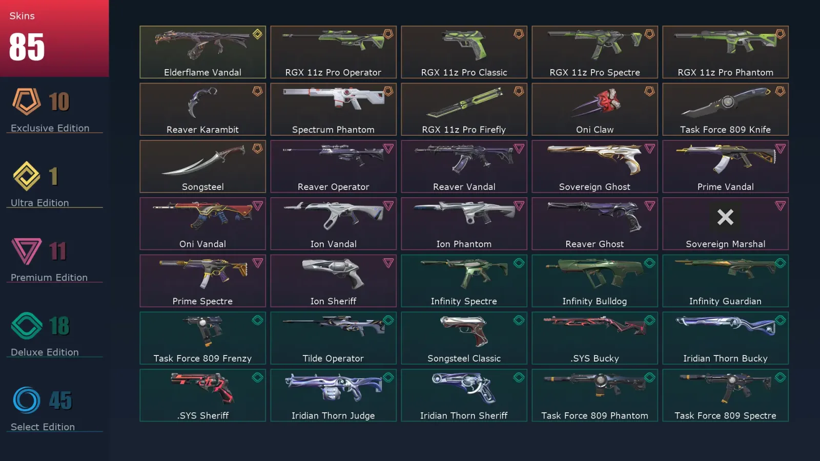 [Valorant] | EU | Level 137 | Gold 3 | 26 Agents | 85 Skins — Valorant account