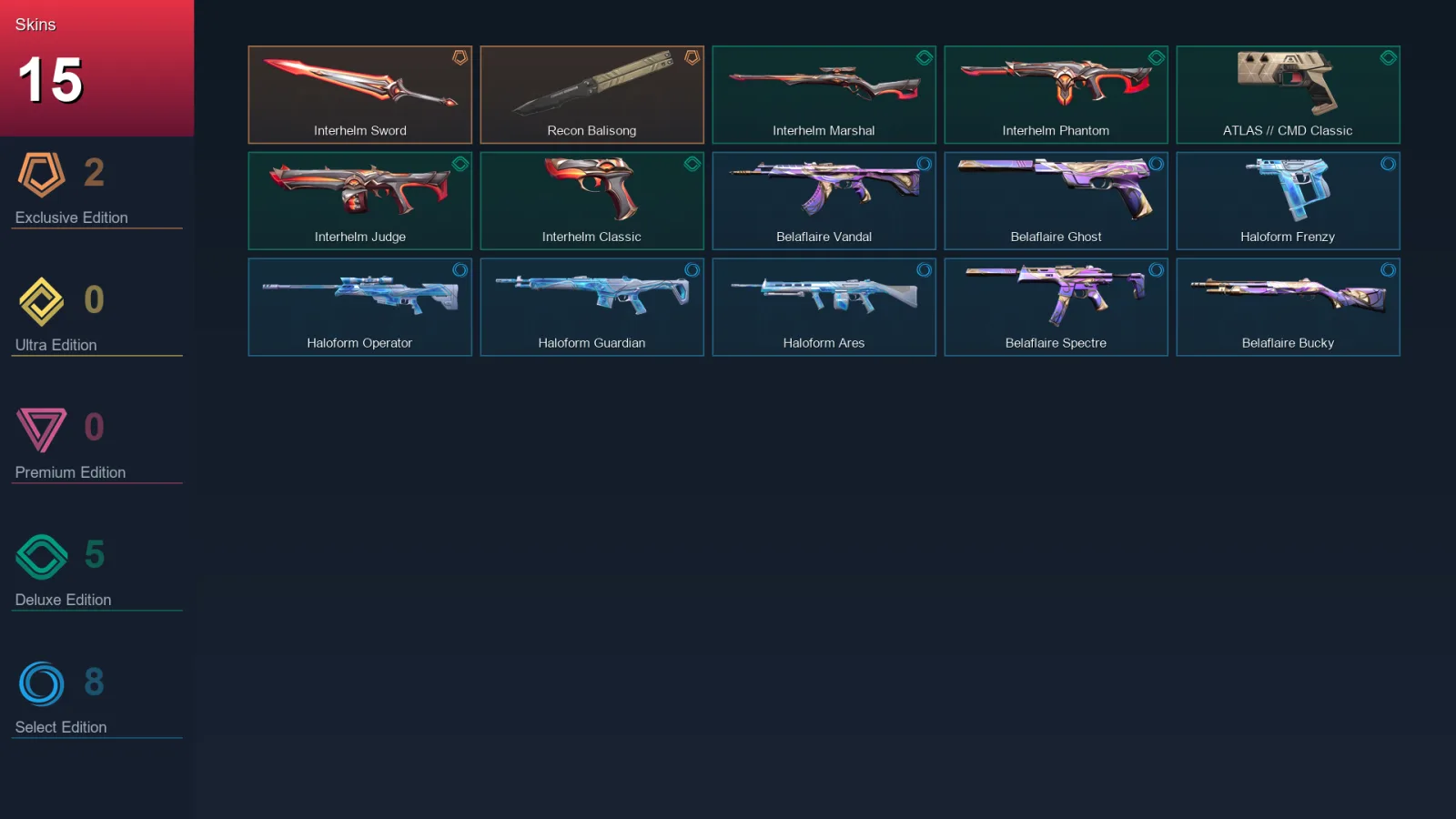 EU | Lv72 | Unranked | 15 Skin | 20 Agent | 28 Buddy
