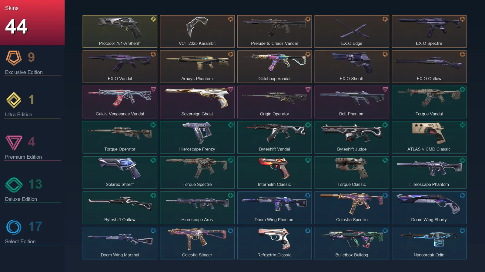 EU | Lv74 | Unranked | 44 Skin | 15 Agent | 53 Buddy — Byteshift Judge