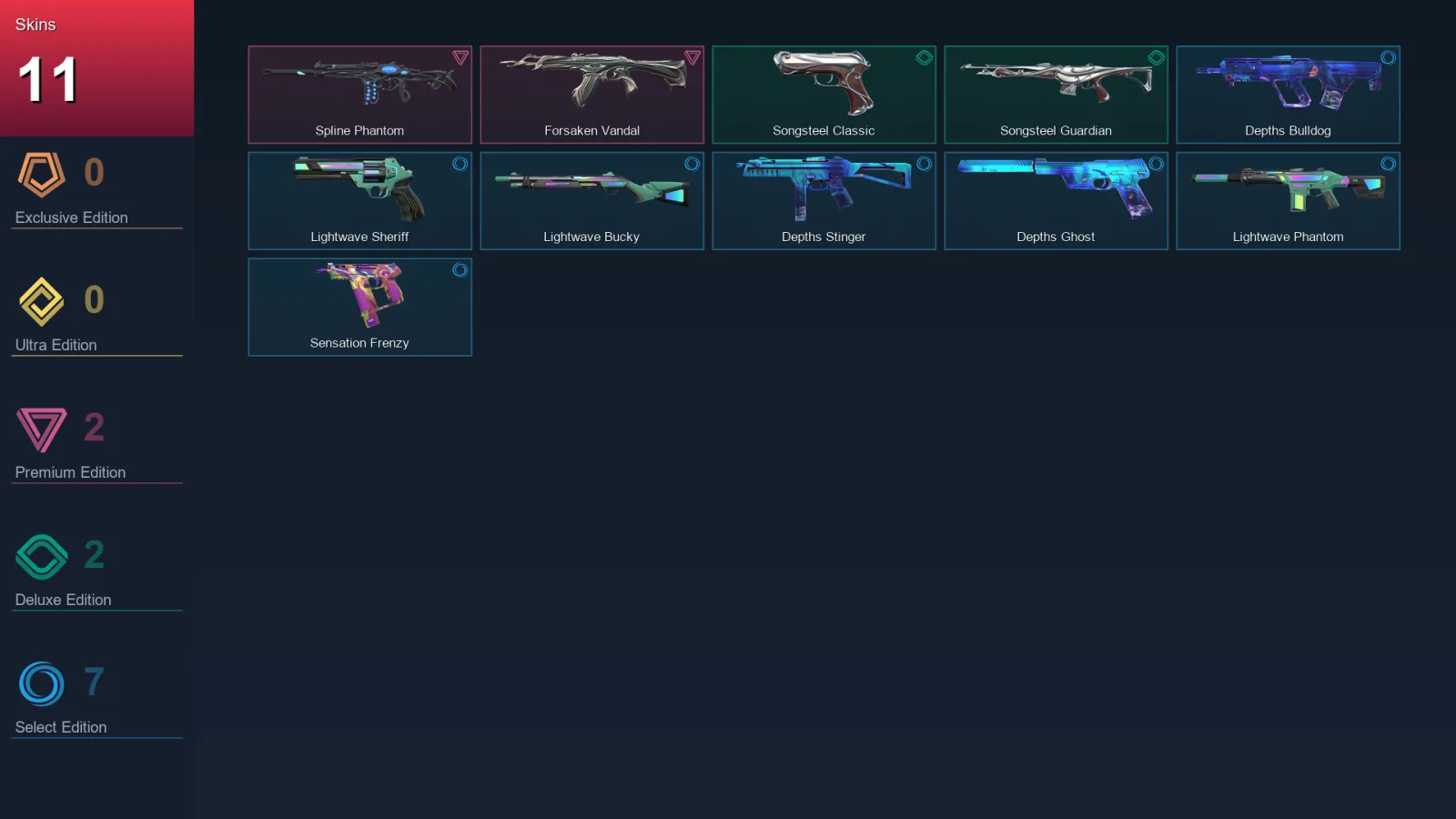 EU | Lv1 | Unranked | 11 Skin | 8 Agent | 6 Buddy
