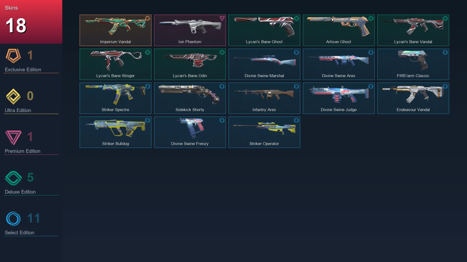 AP | Lv110 | Unranked | 18 Skin | 26 Agent | 55 Buddy — Valorant account