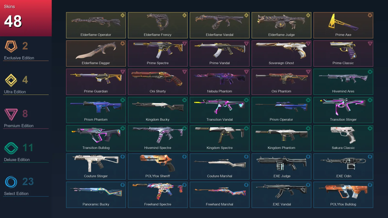 NA | Lv45 | Unranked | 48 Skin | 12 Agent | 39 Buddy — Valorant account