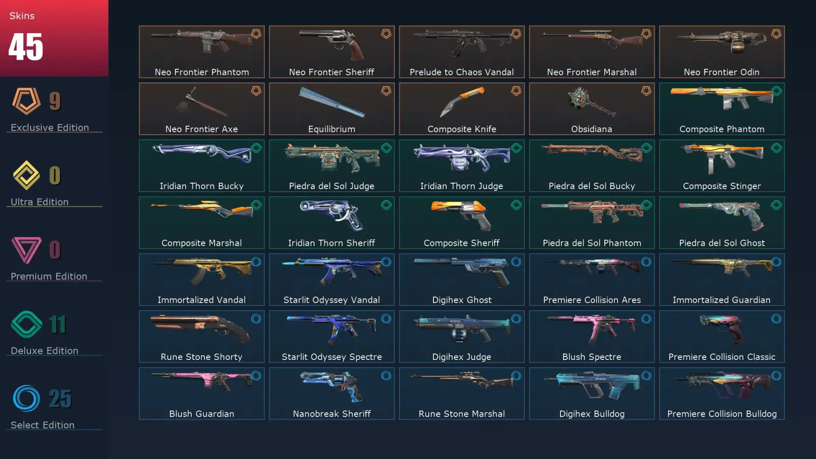 [Valorant] | EU | Level 117 | 27 Agents | 45 Skins — Valorant account