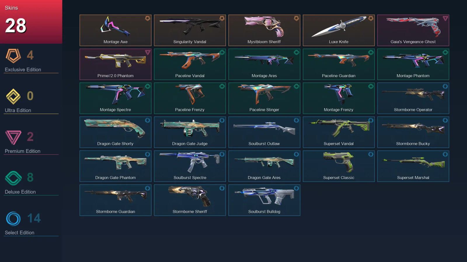 EU | Lv37 | Unranked | 28 Skin | 13 Agent | 20 Buddy — Valorant account