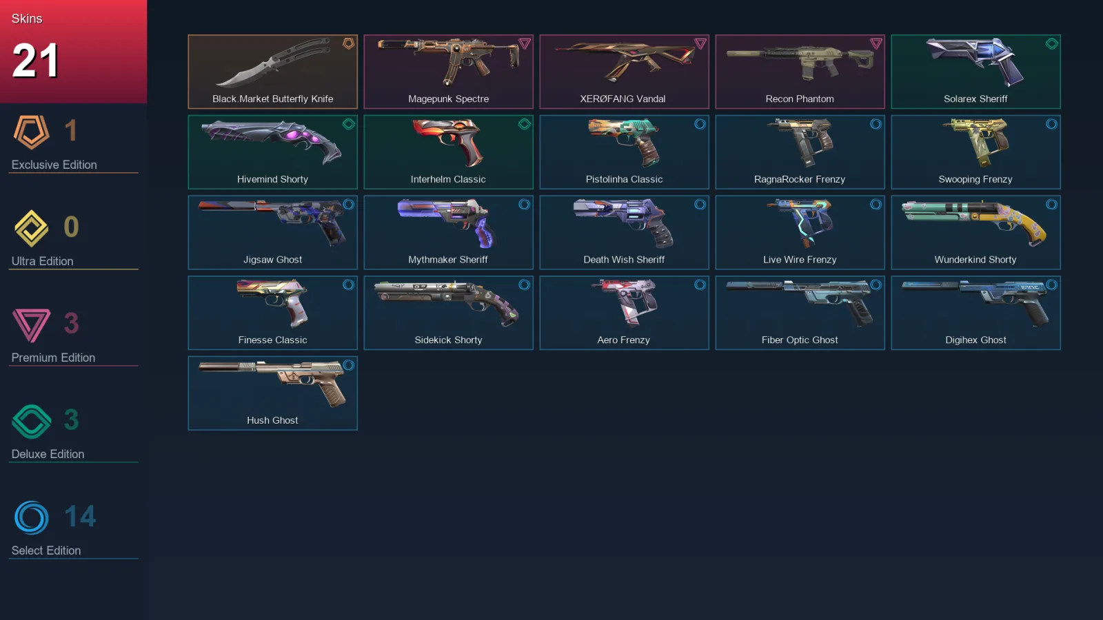 AP | Lv208 | Unranked | 21 Skin | 28 Agent | 83 Buddy — Valorant account