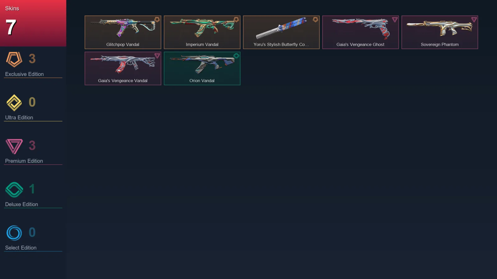 EU | Lv24 | Unranked | 7 Skin | 11 Agent | 9 Buddy