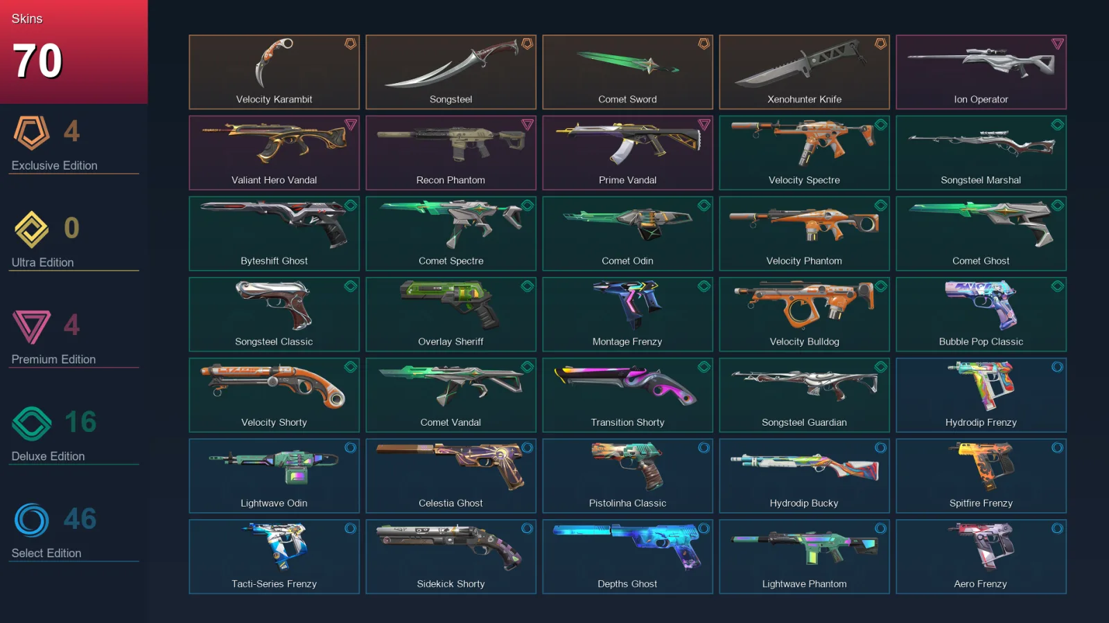 AP | Lv399 | Unranked | 70 Skin | 29 Agent | 180 Buddy