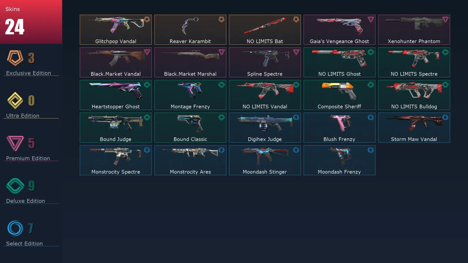 [Valorant] | EU | Level 96 | 21 Agents | 24 Skins — Valorant account