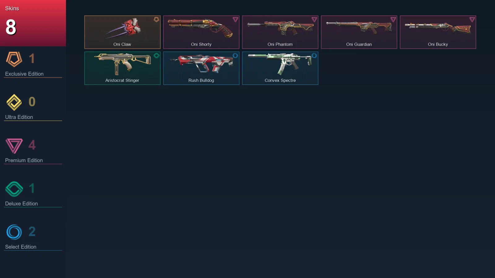 EU | Lv1 | Unranked | 8 Skin | 7 Agent | 4 Buddy