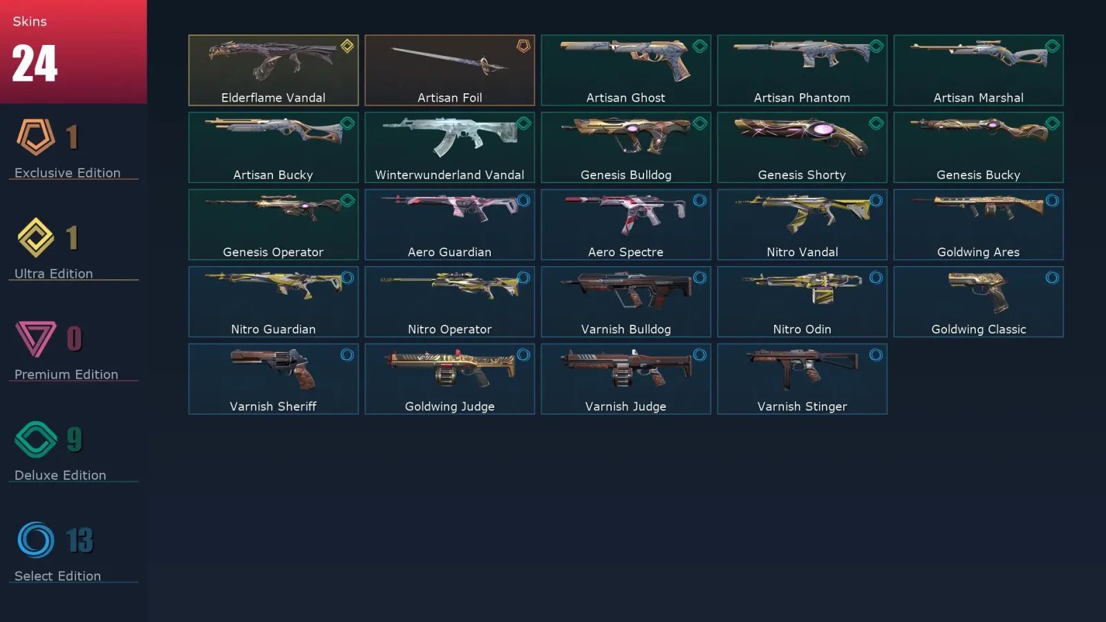 [Valorant] | EU | Level 56 | 19 Agents | 24 Skins — Valorant account