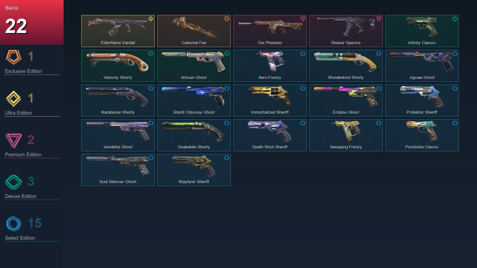 AP | Lv224 | Unranked | 22 Skin | 22 Agent | 69 Buddy — Valorant account