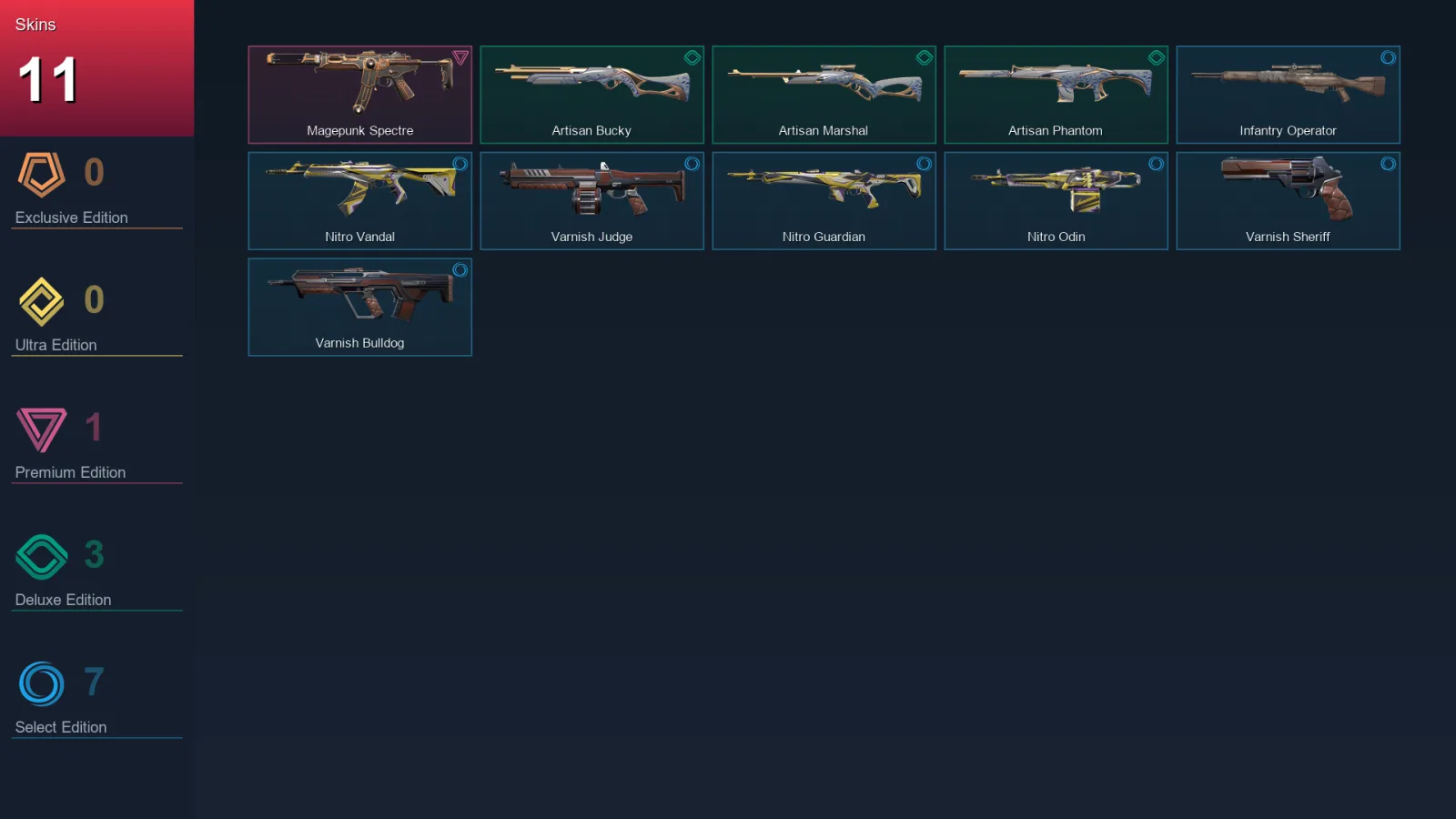 AP | Lv24 | Unranked | 11 Skin | 9 Agent | 10 Buddy