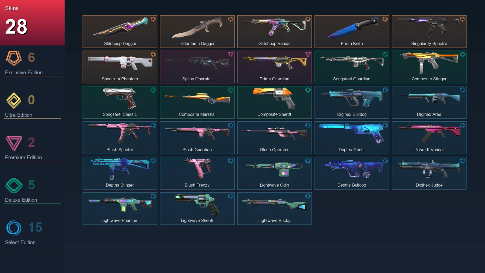 NA | Lv24 | Unranked | 28 Skin | 12 Agent | 19 Buddy