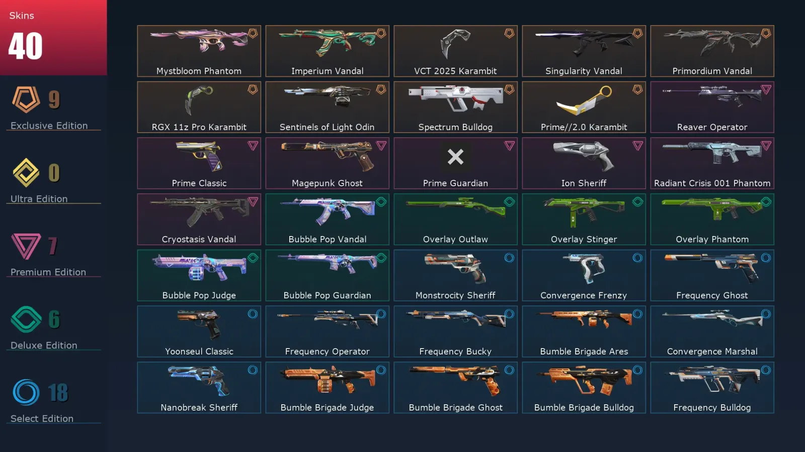 [Valorant] | EU | Level 107 | 28 Agents | 40 Skins — Valorant account