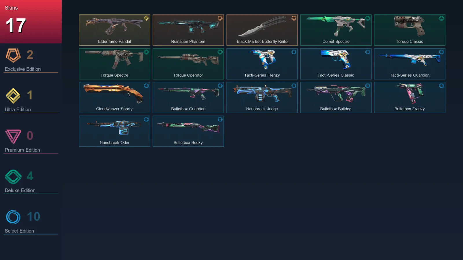 NA | Lv23 | Unranked | 17 Skin | 8 Agent | 14 Buddy — Valorant account