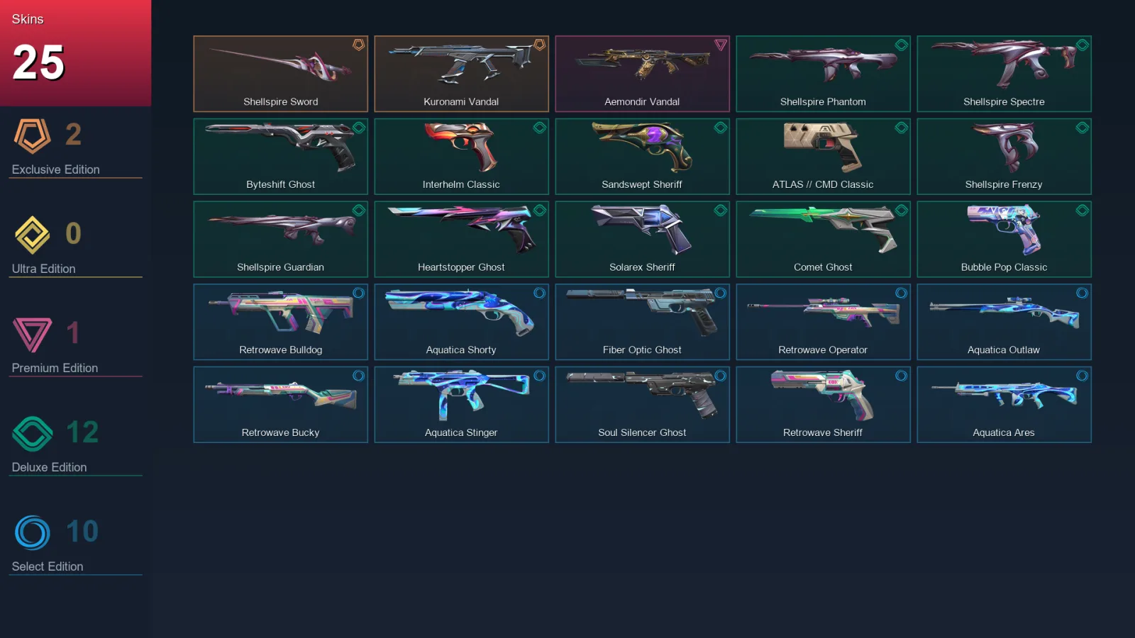 AP | Lv233 | Unranked | 25 Skin | 28 Agent | 84 Buddy