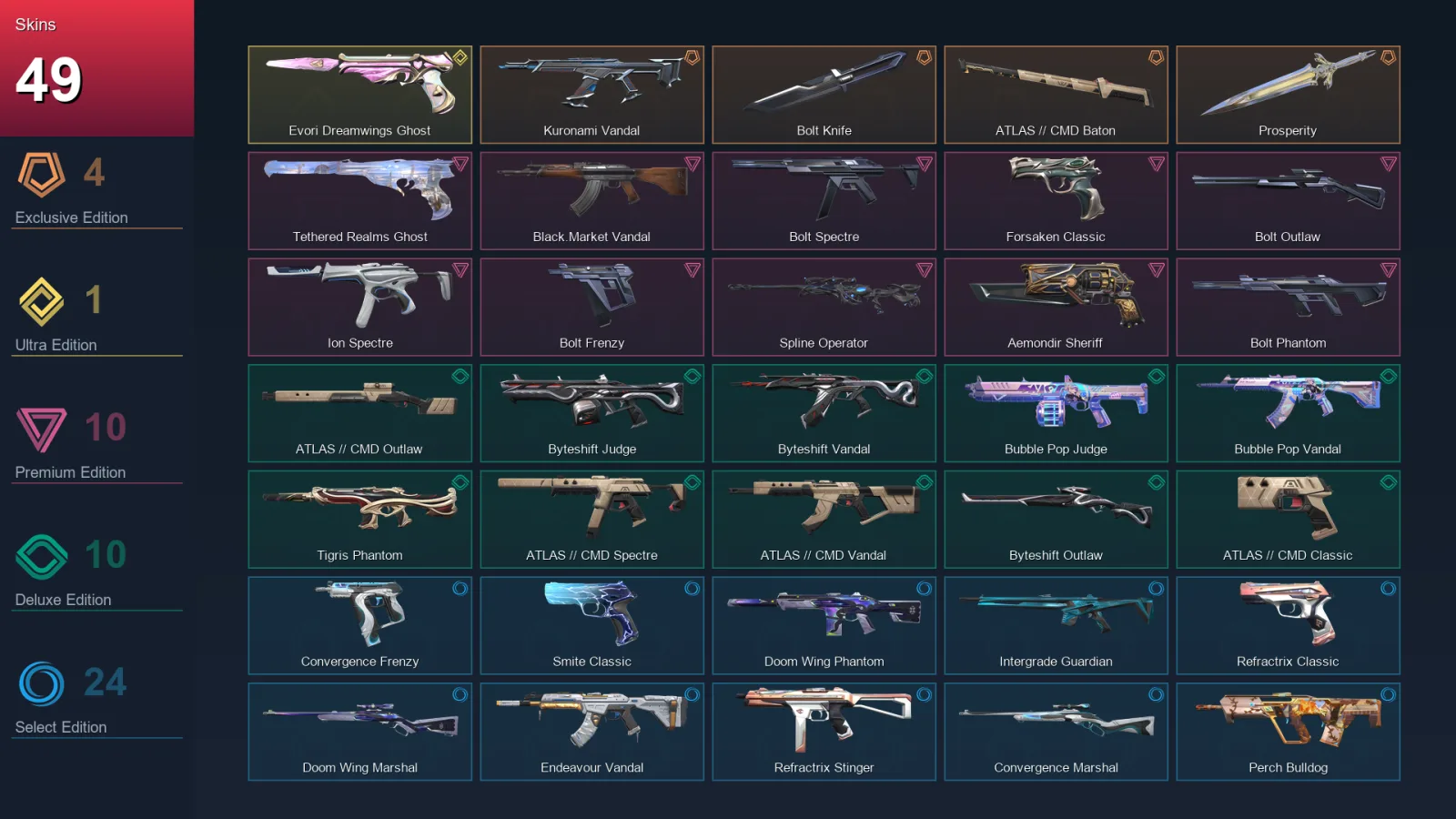 EU | Lv68 | Unranked | 49 Skin | 22 Agent | 41 Buddy