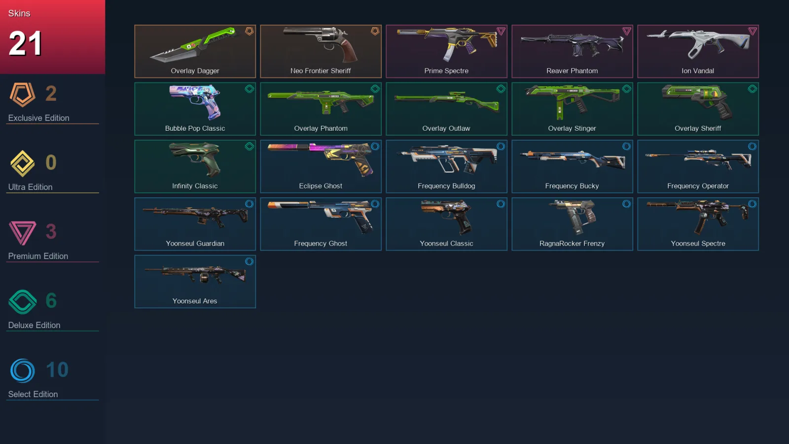 EU | Lv109 | Unranked | 21 Skin | 26 Agent | 49 Buddy — Valorant account