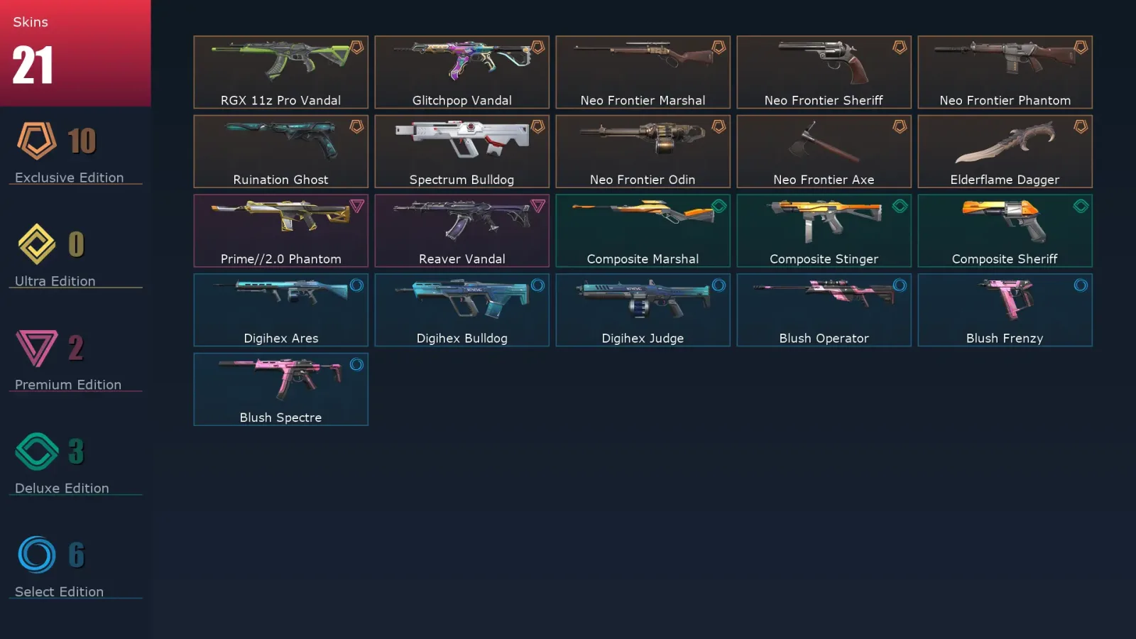 [Valorant] | EU | Level 63 | 22 Agents | 21 Skins — Valorant account