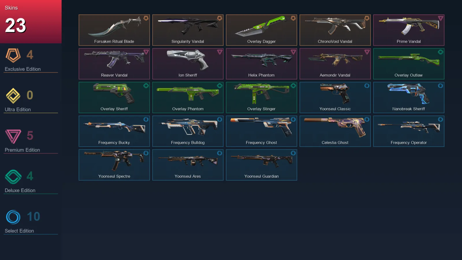 EU | Lv63 | Unranked | 23 Skin | 23 Agent | 37 Buddy — Valorant account
