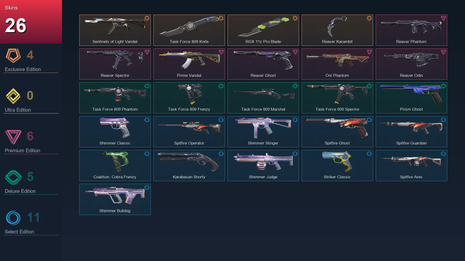 AP | Lv110 | Unranked | 26 Skin | 21 Agent | 49 Buddy