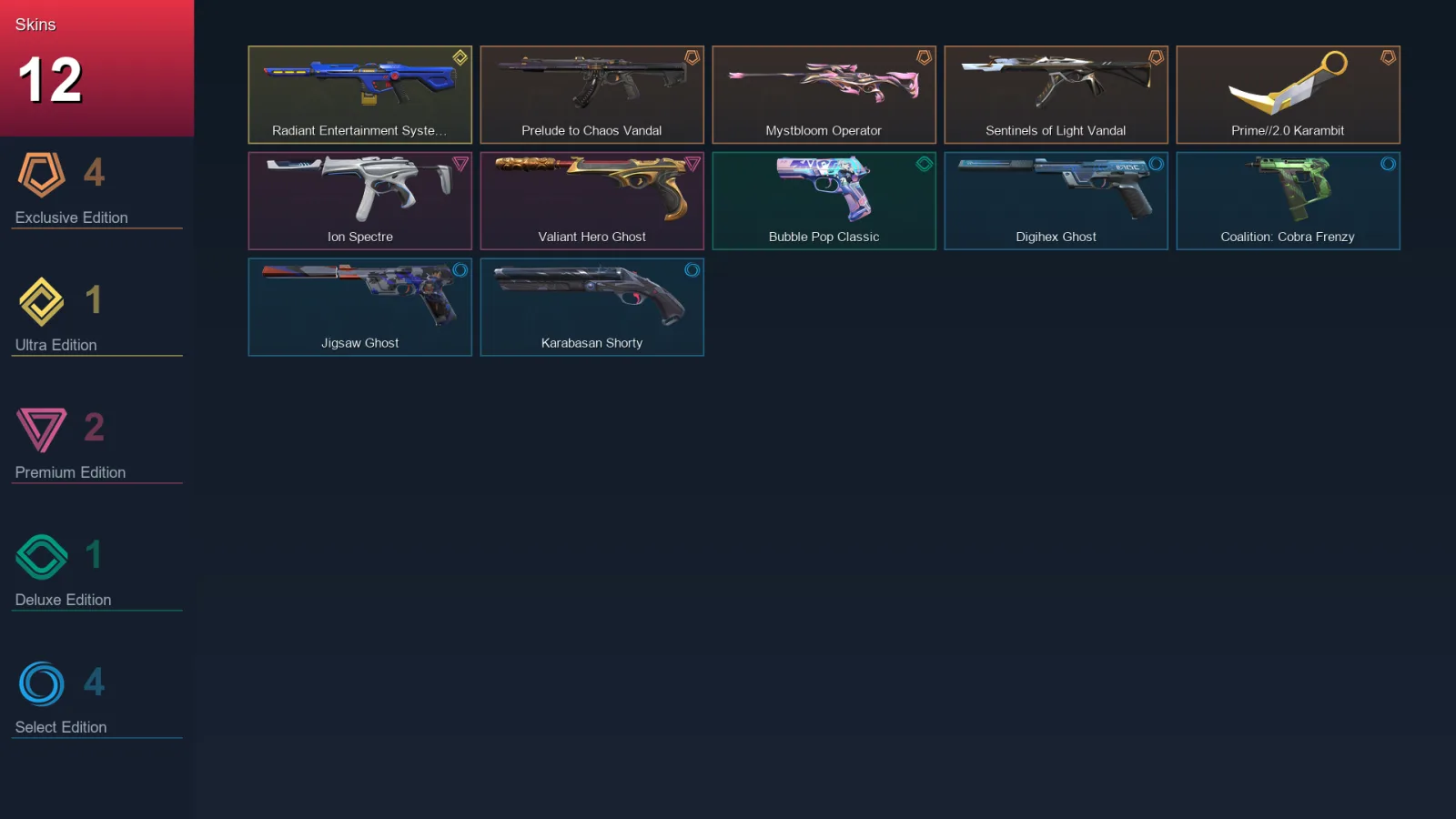 EU | Lv156 | Unranked | 12 Skin | 27 Agent | 60 Buddy — Unranked / Smurf Valorant