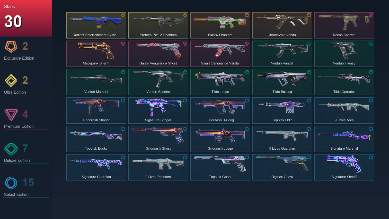 EU | Lv101 | Unranked | 30 Skin | 27 Agent | 61 Buddy — Valorant account