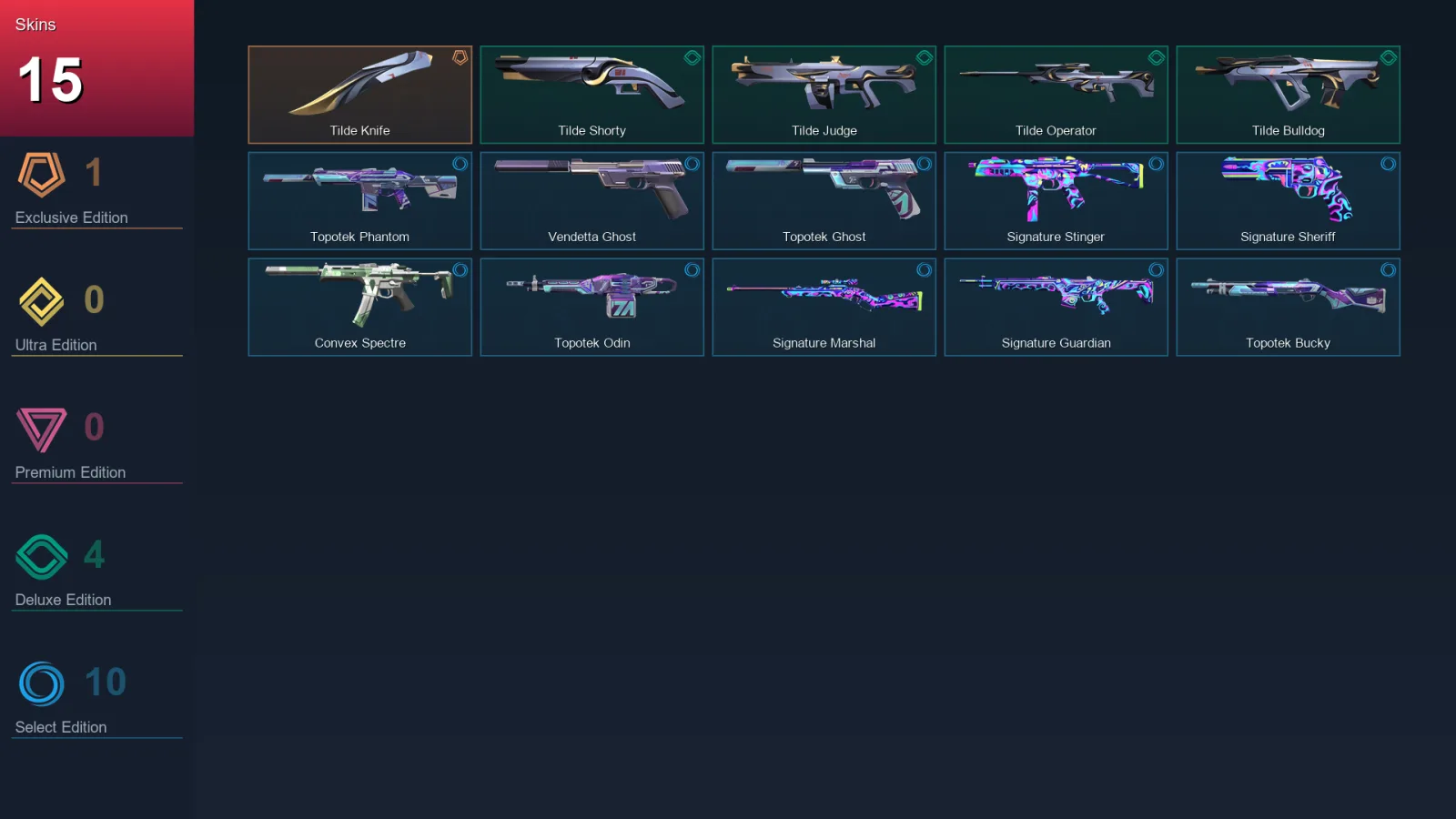 NA | Lv37 | Unranked | 15 Skin | 9 Agent | 15 Buddy