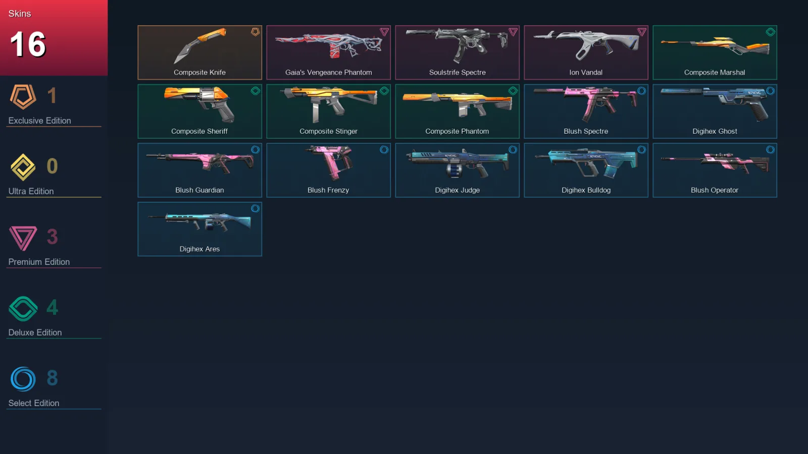 LA | Lv64 | Unranked | 16 Skin | 16 Agent | 26 Buddy