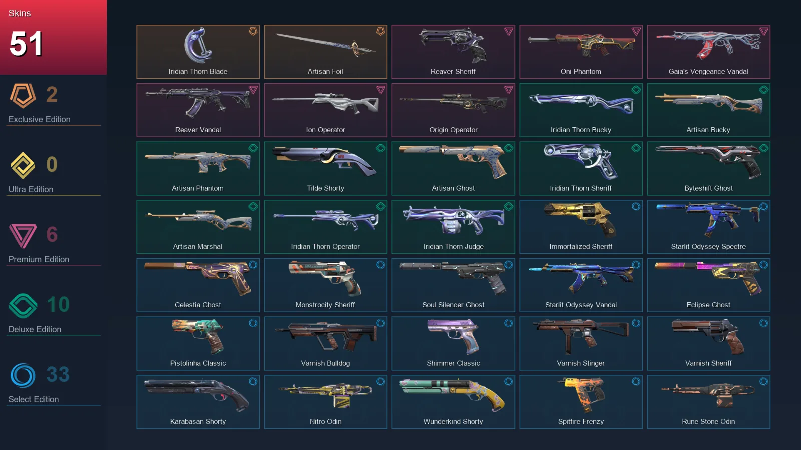 AP | Lv297 | Unranked | 51 Skin | 28 Agent | 115 Buddy — Valorant account