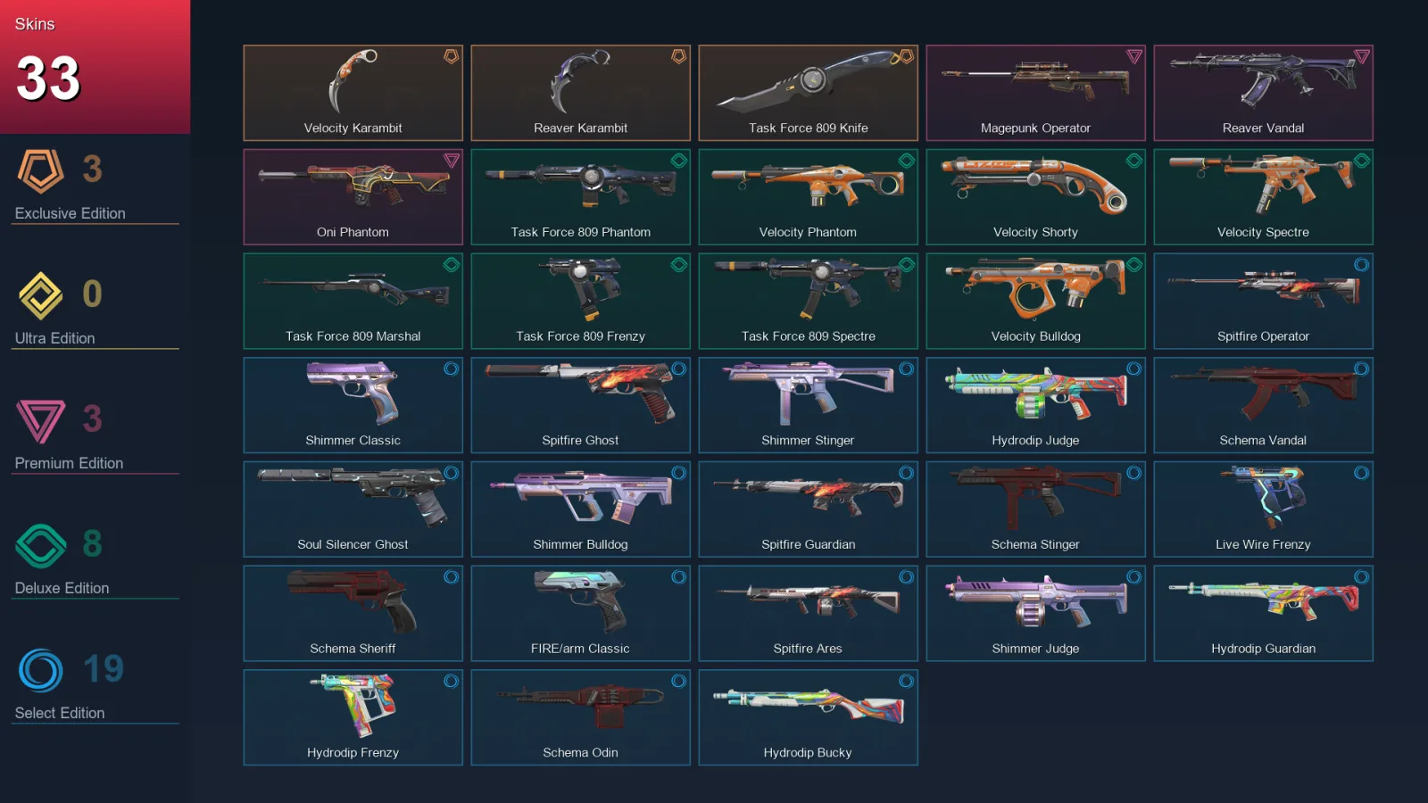 NA | Lv69 | Unranked | 33 Skin | 15 Agent | 40 Buddy