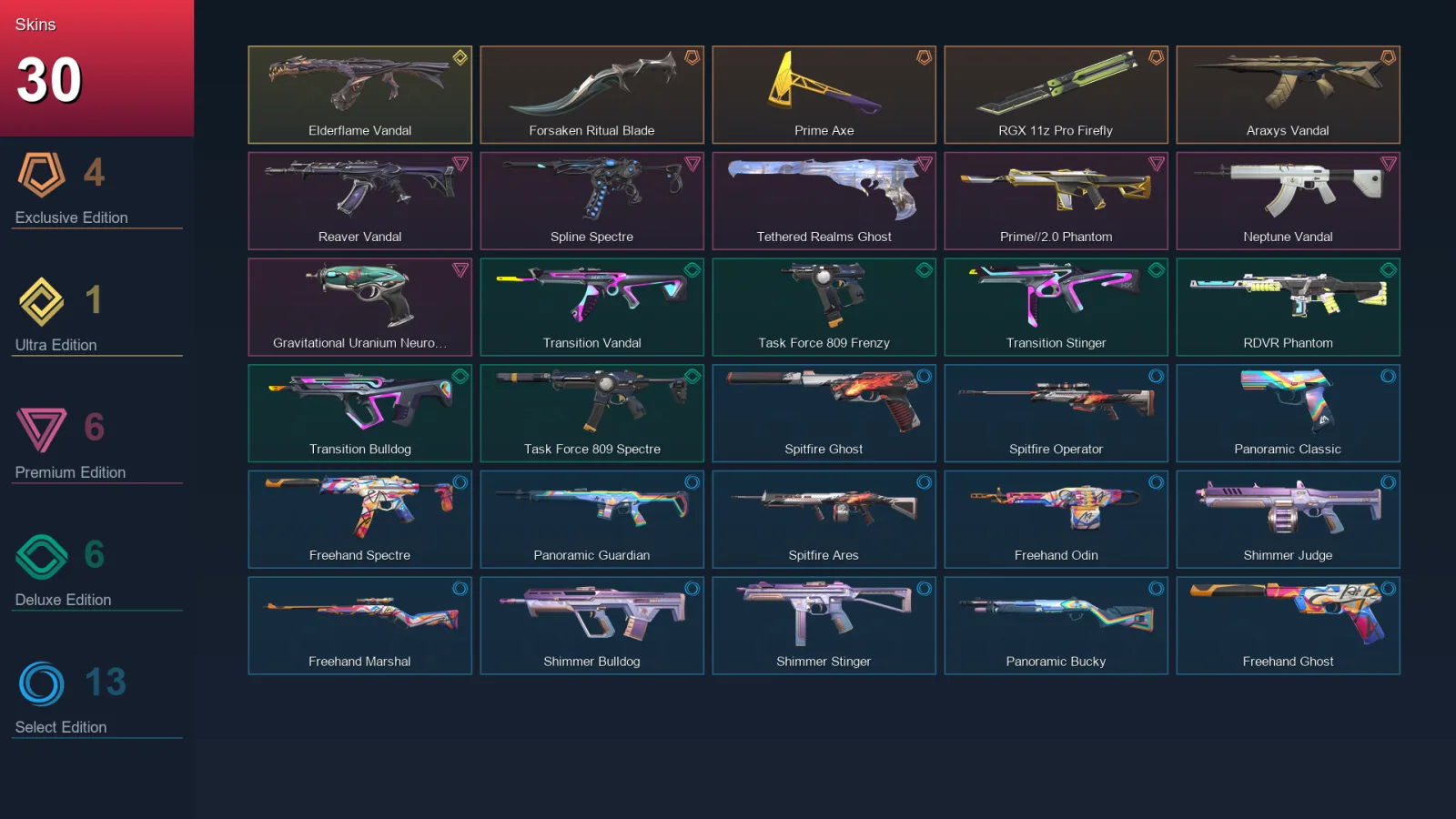 NA | Lv41 | Unranked | 30 Skin | 16 Agent | 23 Buddy — Valorant account