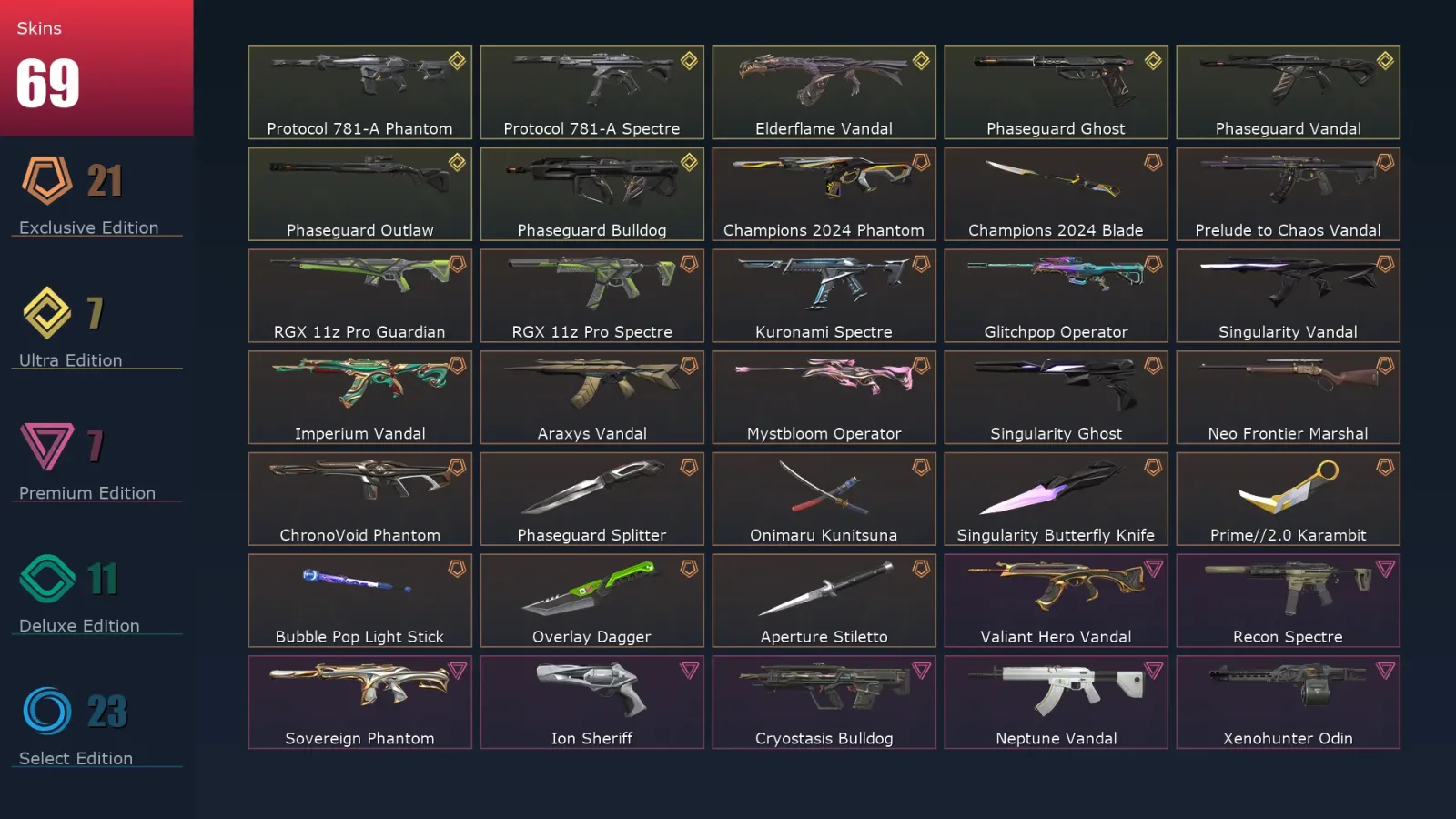 [Valorant] | EU | Level 61 | Gold 3 | 19 Agents | 69 Skins — Valorant account