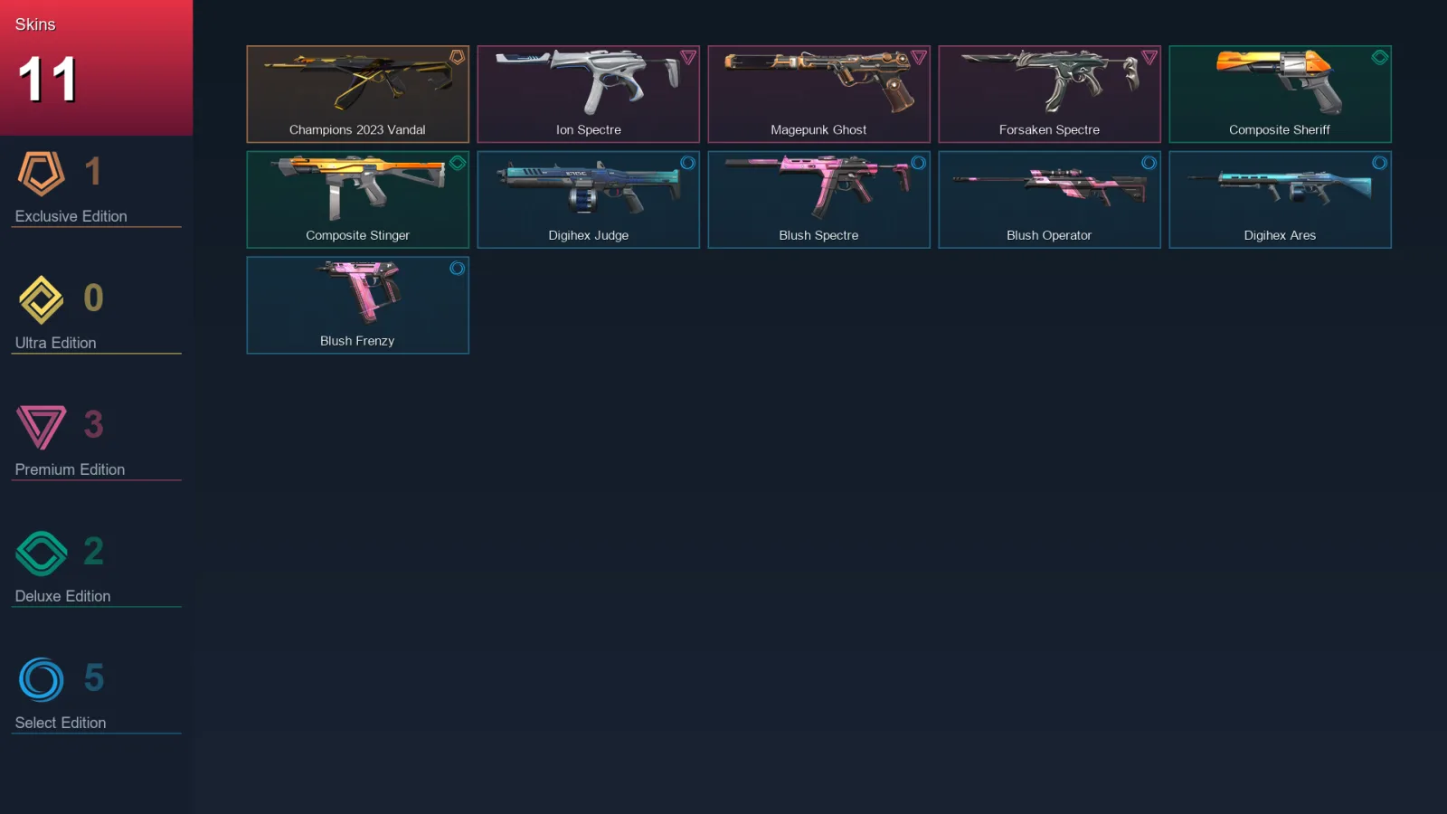 NA | Lv24 | Unranked | 11 Skin | 11 Agent | 10 Buddy