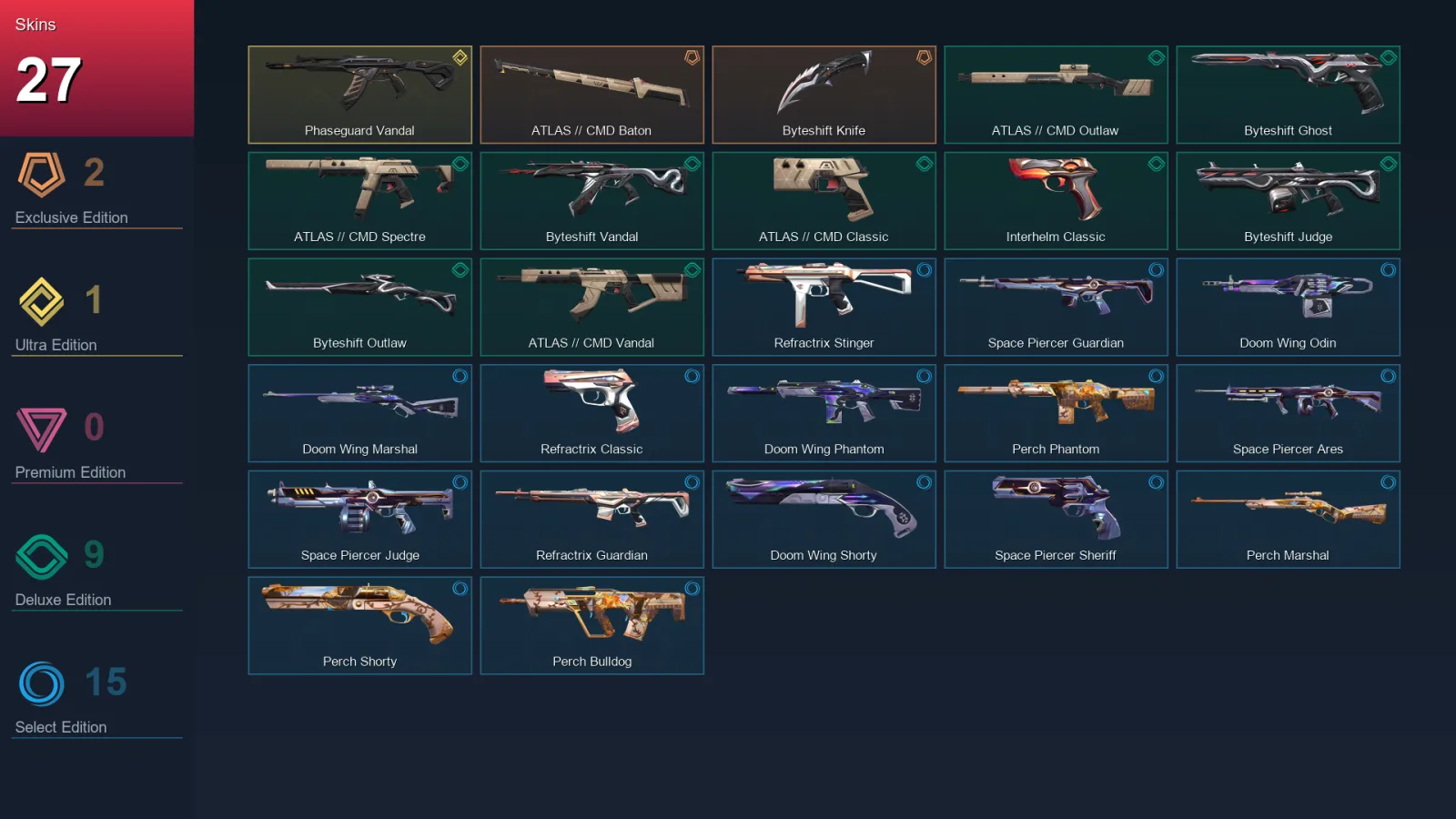 EU | Lv78 | Unranked | 27 Skin | 25 Agent | 44 Buddy
