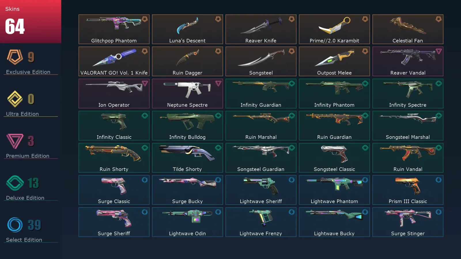 [Valorant] | EU | Level 256 | 25 Agents | 64 Skins — Valorant account