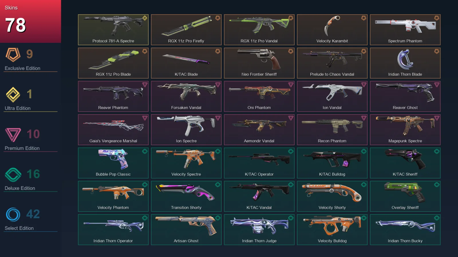 BR | Lv328 | Unranked | 78 Skin | 27 Agent | 119 Buddy