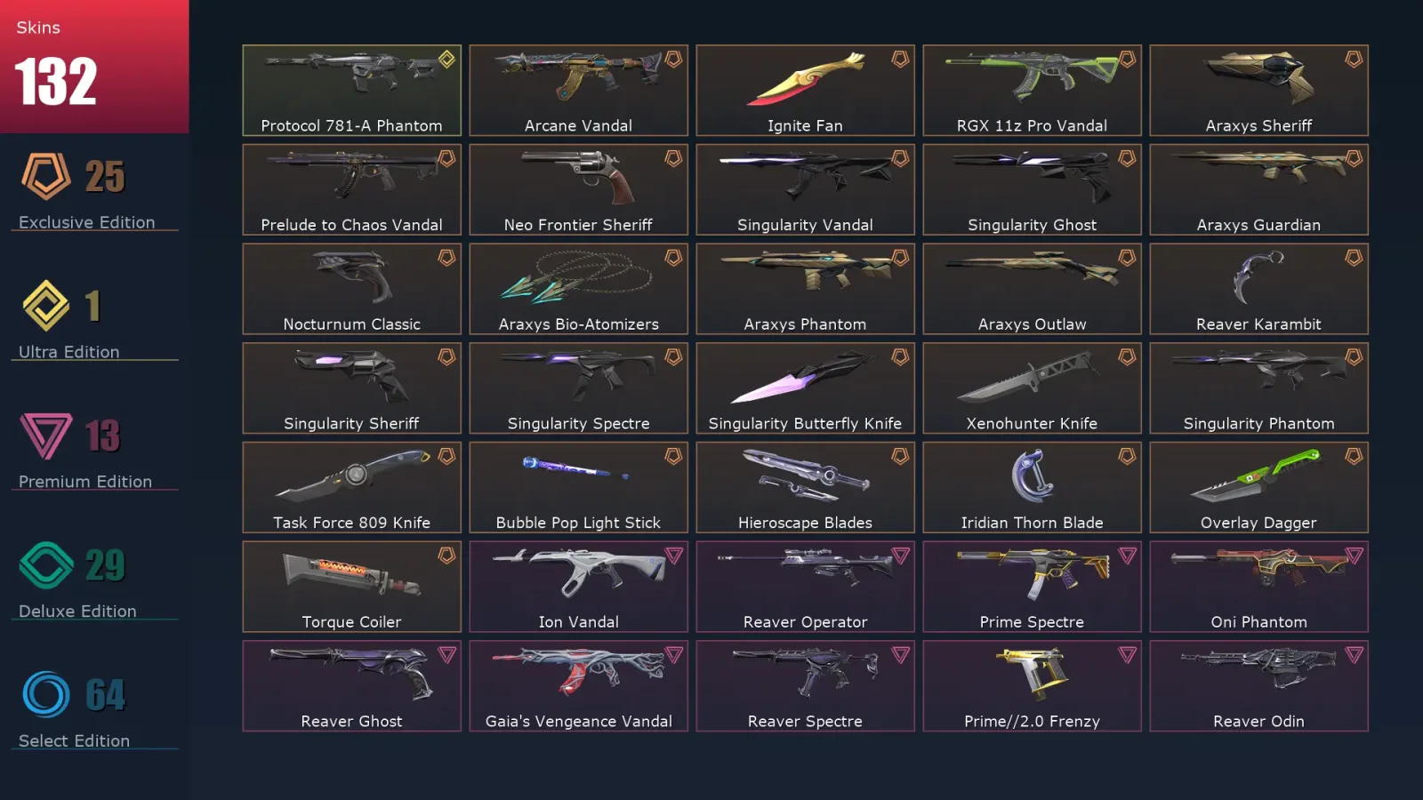 [Valorant] | EU | Level 324 | 27 Agents | 132 Skins — Valorant account