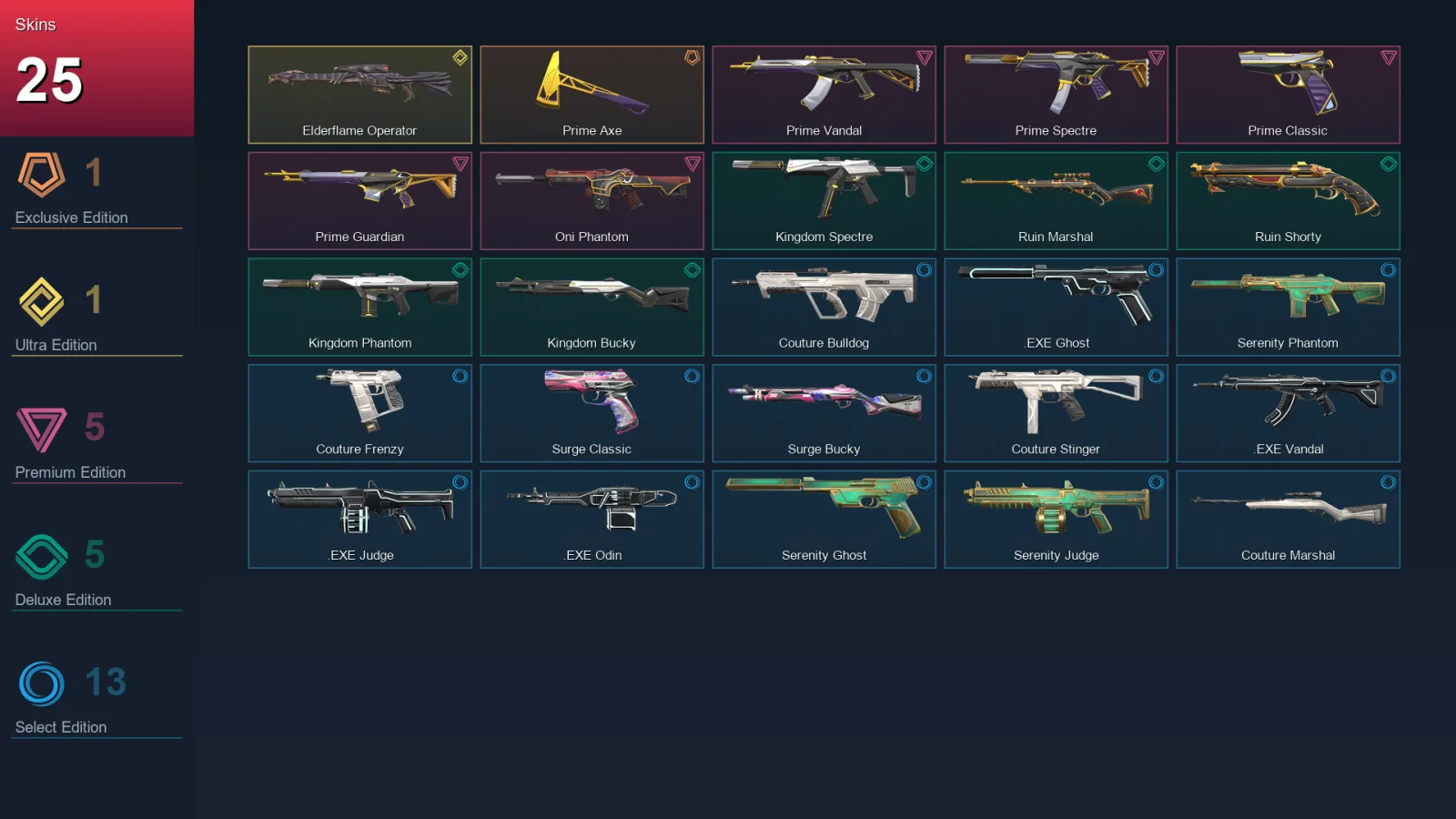 EU | Lv21 | Unranked | 25 Skin | 11 Agent | 23 Buddy — Valorant account