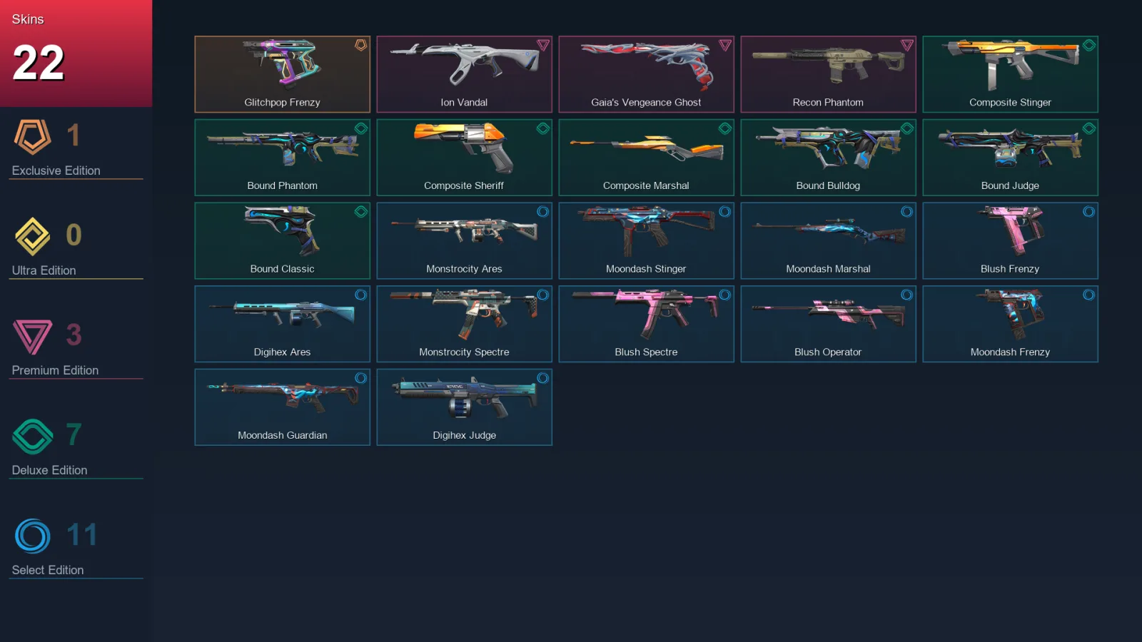 AP | Lv31 | Unranked | 22 Skin | 12 Agent | 17 Buddy — Valorant account