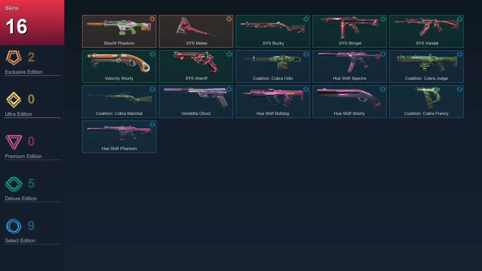LA | Lv137 | Unranked | 16 Skin | 25 Agent | 62 Buddy